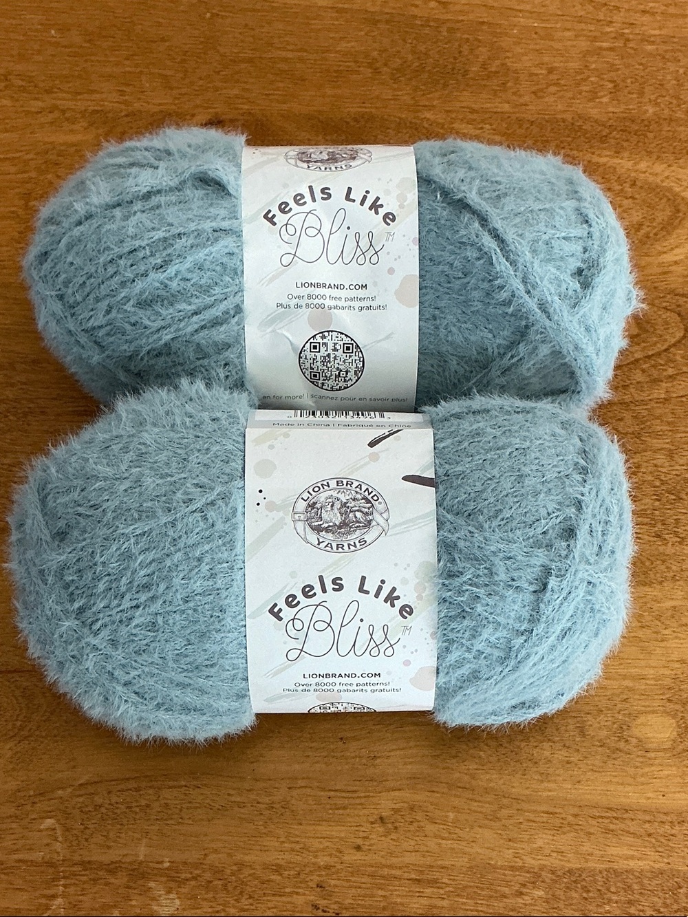 Lion Brand Feels Like Bliss Yarn - Aqua (Light Blue)
